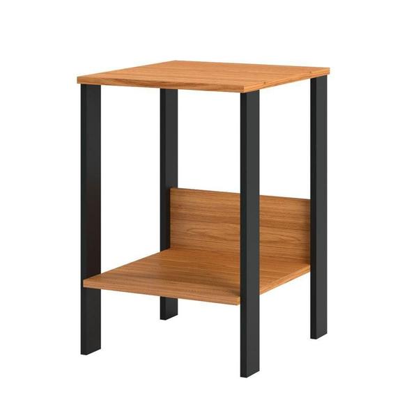 Imagem de Mesa Auxiliar Em Mdf 40 X 44 X 60 Cm Freijó/preto Fosco F14