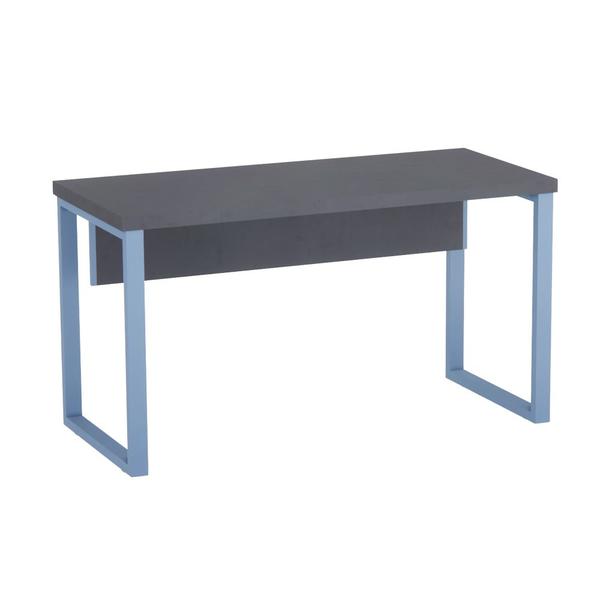 Imagem de Mesa Auxiliar Tubolar PE 40 Pandin 90 Cm Grafito e Azul Dali