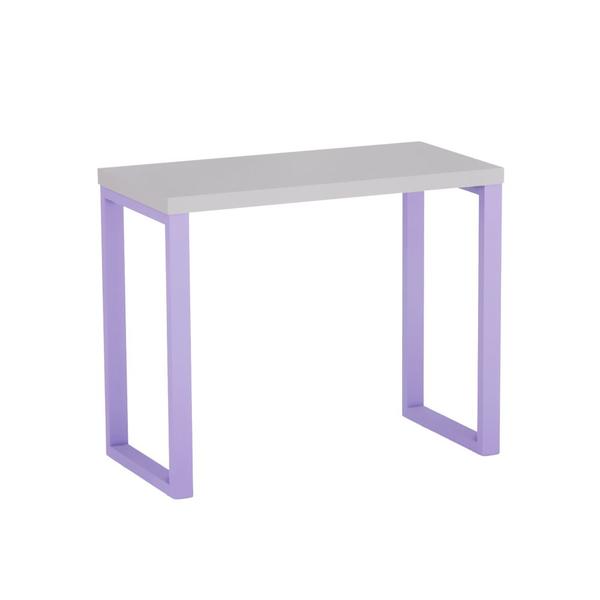 Imagem de Mesa Auxiliar Tubolar PE 40 Pandin 90 x 45 Cm Cinza e Lilas