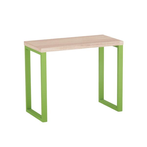 Imagem de Mesa Auxiliar Tubolar PE 40 Pandin 90 x 45 Cm Noce Naturale e Verde