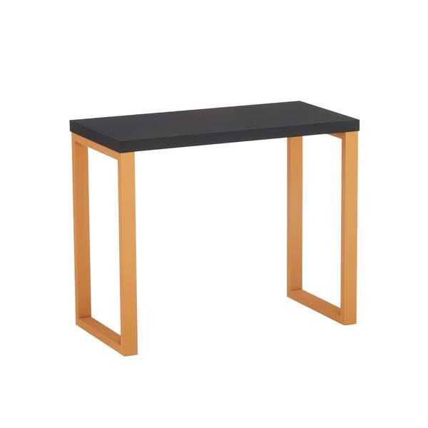 Imagem de Mesa Auxiliar Tubolar PE 40 Pandin 90 x 45 Cm Preto e Laranja