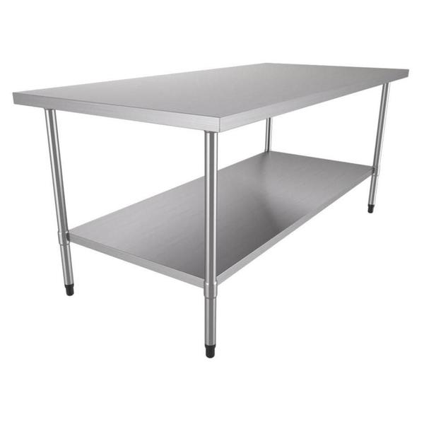 Imagem de Mesa Bancada de Apoio em Aço Inox 1,40 x 0,70 m Metalcubas