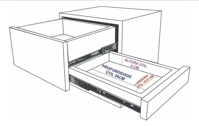 Imagem de Mesa Cabeceira C Gaveta Secreta Lado Direito Mdf Madeirado