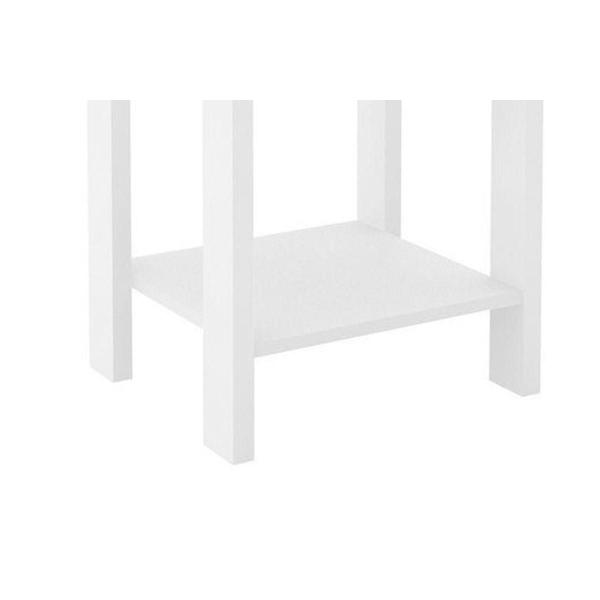 Imagem de Mesa Cabeceira Casal AZ1016 c/ 1 Gaveta Amêndoa/Branco - Tecno Mobili