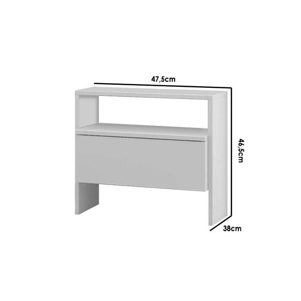 Imagem de Mesa Cabeceira Casal Etno c/ 1 Gaveta Freijó Cumaru - Novo Horizonte