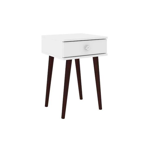 Imagem de Mesa Cabeceira Casal RT3072 c/ 1 Gaveta Branco - Movelbento