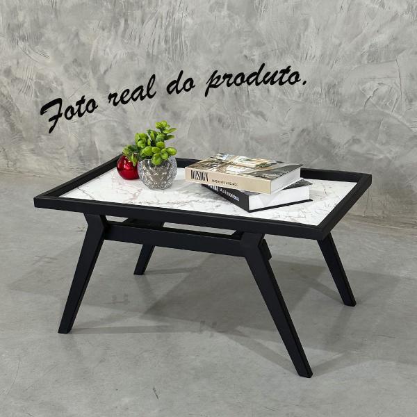 Imagem de Mesa Centro Sala Estar Moderna Lateral Sofá Decoração Escritório Escritorio