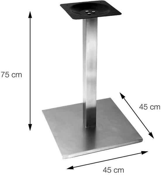 Imagem de Mesa Colorado 60 cm Tampo Redondo Preto Base Inox - 34382