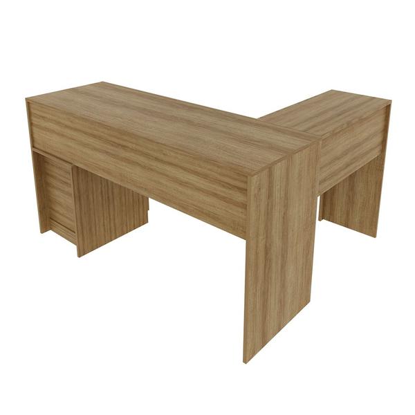 Imagem de Mesa com 2 Gavetas para Escritório Home Office ME4129 MDP Amendoa G69 - Gran Belo