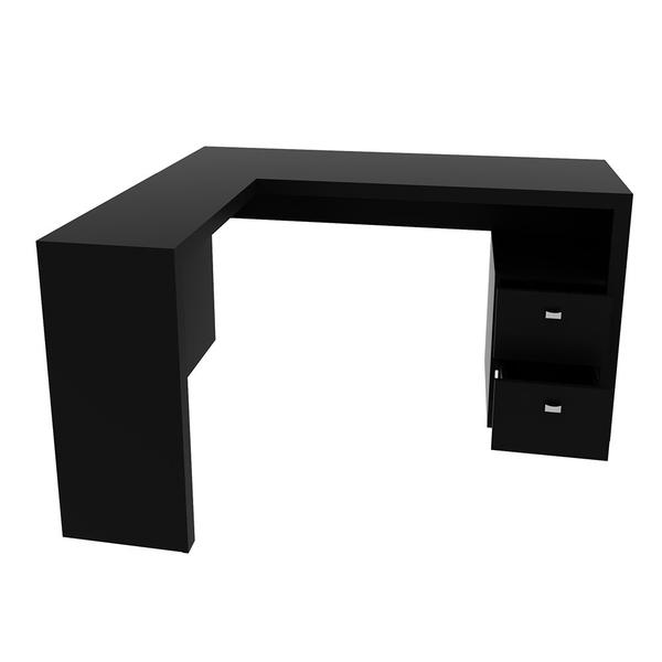 Imagem de Mesa com 2 Gavetas para Escritório Home Office ME4129 MDP Preto G69 - Gran Belo