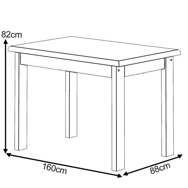 Imagem de Mesa Com 6 Cadeiras de Madeira Maciça 160x88 Safira Cerejeira