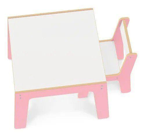 Imagem de Mesa com cadeira infantil - rosa r.990 junges