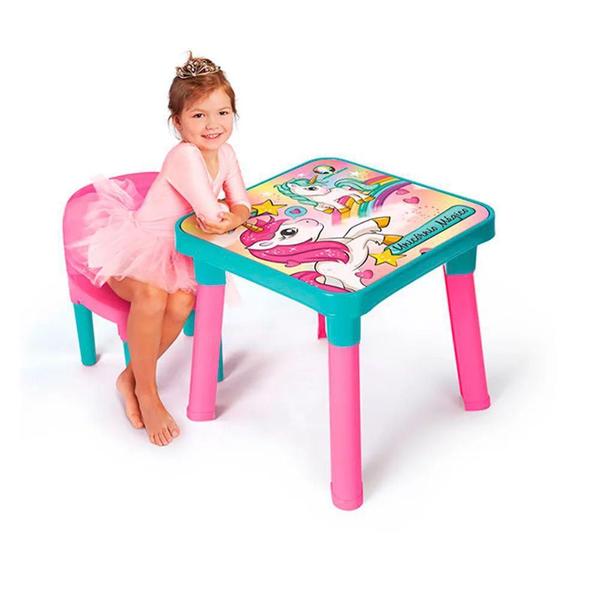 Imagem de Mesa Com Cadeira Unicórnio Mágico 83743 Fun Divirta-Se