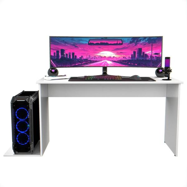 Imagem de Mesa Compacta Com Espaço 2 Monitores Gamer Ideal Industrial Madri