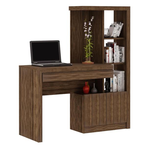 Imagem de Mesa Conjunto para Escritório Home Office ME4143 MDP Nogal G69 - Gran Belo