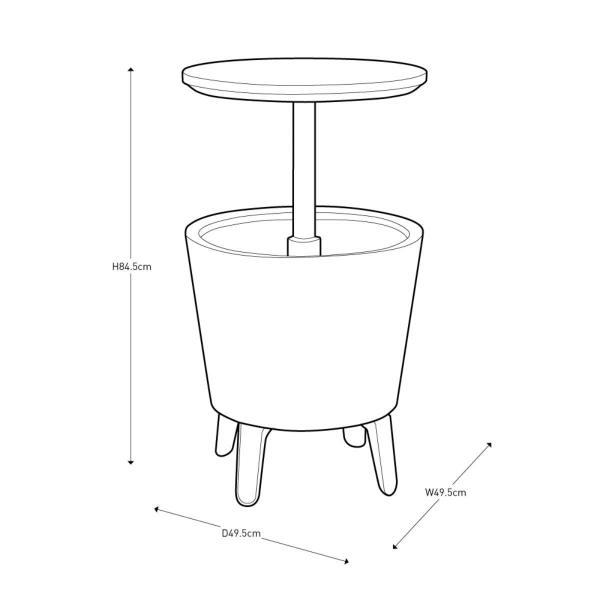 Imagem de Mesa Cooler Cool Bar Branco Térmico 30 Litros 3 Em 1 Keter