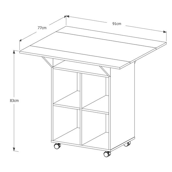 Imagem de Mesa Cozinha Jantar Dobravel Com Bancos 100%MDF Annie