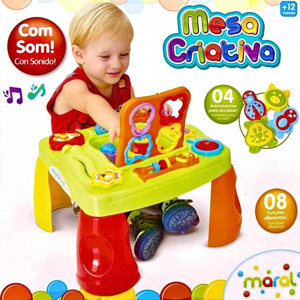 Imagem de Mesa Criativa 8 Funções Com Som Colorida Mesinha infantil