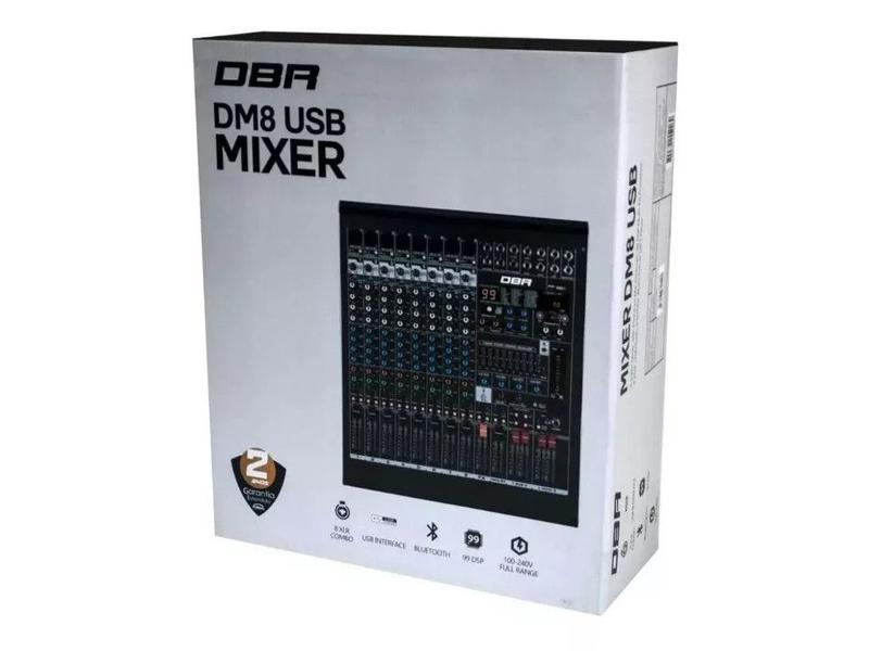 Imagem de Mesa dbr dm8 usb 8 canais