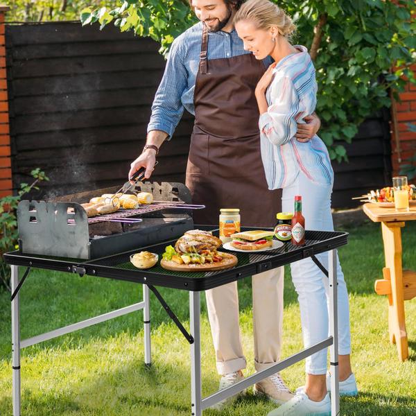 Imagem de Mesa de acampamento jkwokback Grill Table portátil 90kg preta