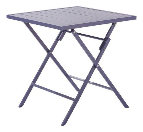 Imagem de Mesa De Aluminio Dobravel Azul 2 Lugares 74x71x74 Cm