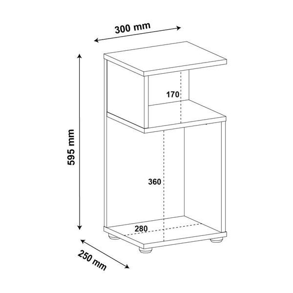 Imagem de Mesa de Apoio 30cm com Nicho Multimóveis CR45133