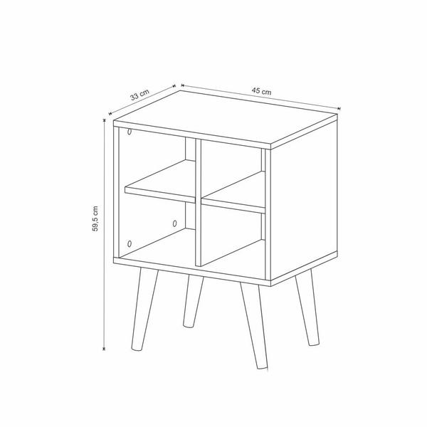 Imagem de Mesa de apoio 45cm 4 Nichos E1720 Tecnomóbili