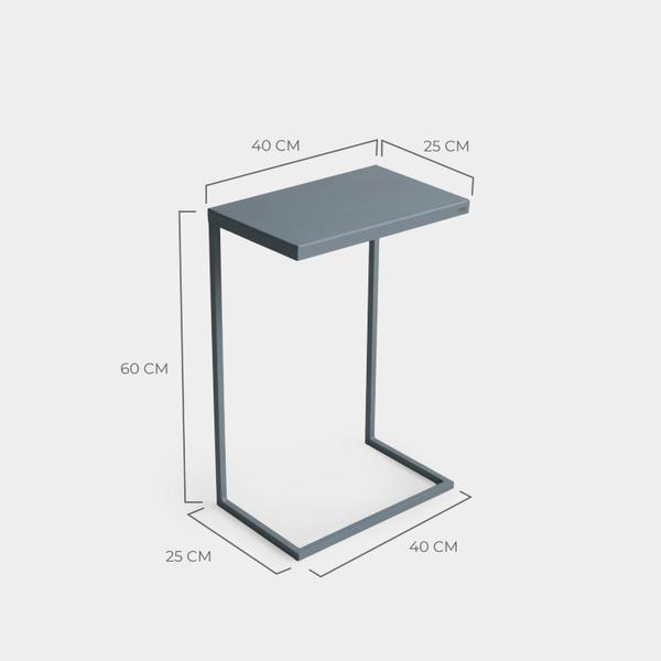 Imagem de Mesa de Apoio 60x40x25 Cm Wire Azul Névoa