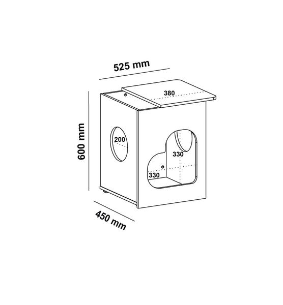Imagem de Mesa De Apoio Com Nicho e Espaço Para Pet Artely Carvalho Com Off White
