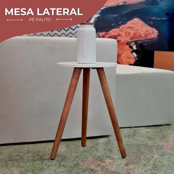 Imagem de Mesa De Apoio E Lateral Sofa Mdf  E Madeira