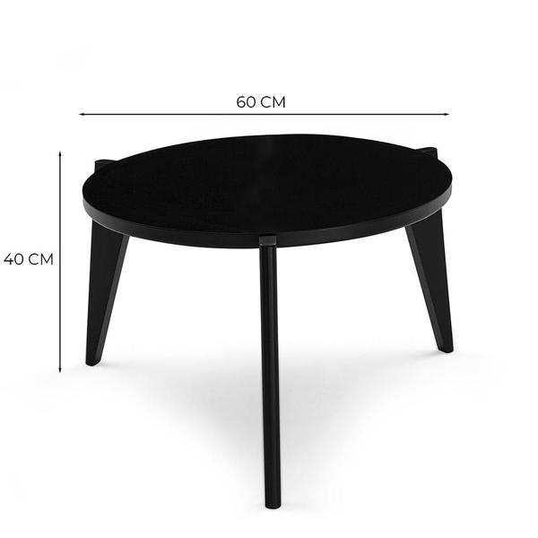 Imagem de Mesa de Apoio Herval Coast, Tampo 60 cm, Preto