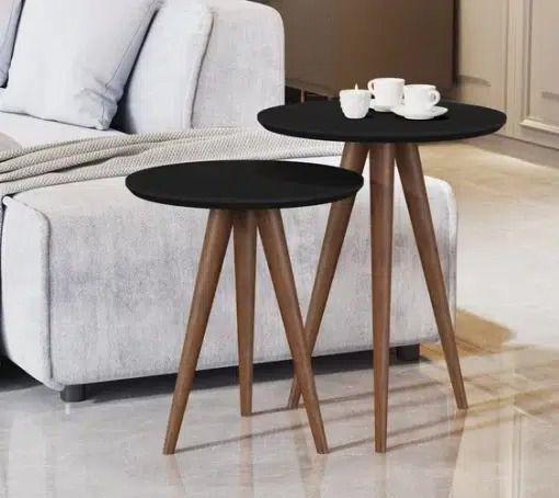 Imagem de Mesa de Apoio JB 8003 Luxo - Preto Fosco