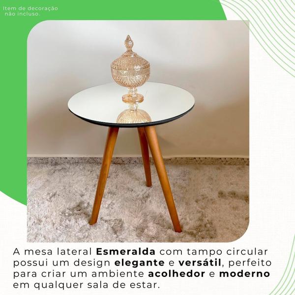 Imagem de Mesa de Apoio Lateral 45cm X 45cm X 62cm Esmeralda