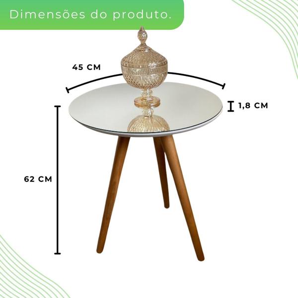 Imagem de Mesa de Apoio Lateral 45cm X 45cm X 62cm Esmeralda