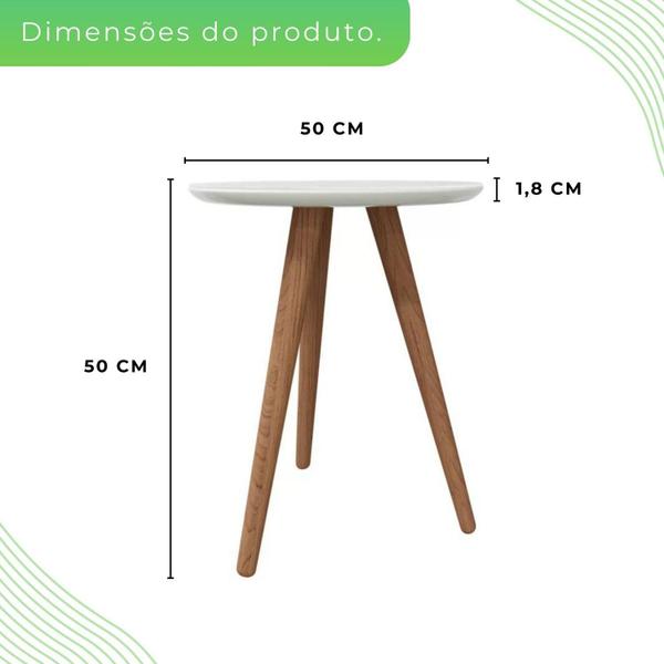 Imagem de Mesa de Apoio Lateral 50cm X 50cm X 50cm Esmeralda