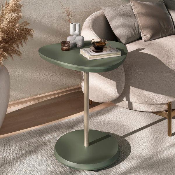 Mesa de Apoio Lateral Oval Bel - 100% MDF - ARTELY