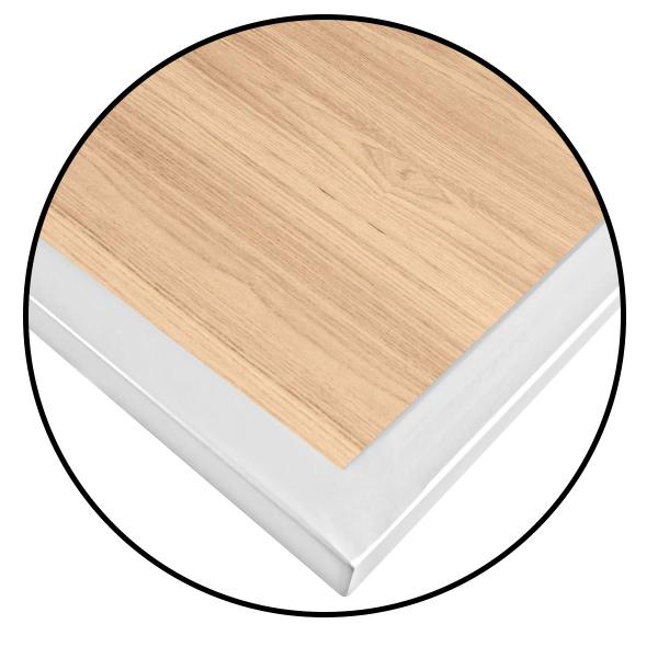 Imagem de Mesa de Apoio Lateral para Sofá Belfast Branco e Jade