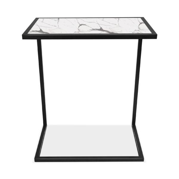 Imagem de Mesa de Apoio Lateral para Sofá Belfast Preto e Vulcano