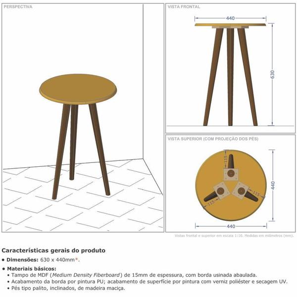 Imagem de Mesa De Apoio Tocantins Preto Fosco