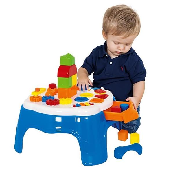 Mesa de Atividades Didáticas - Play Time - Azul - Cotiplás Imagem de Mesa de Atividades Didáticas - Play Time - Azul - Cotiplás