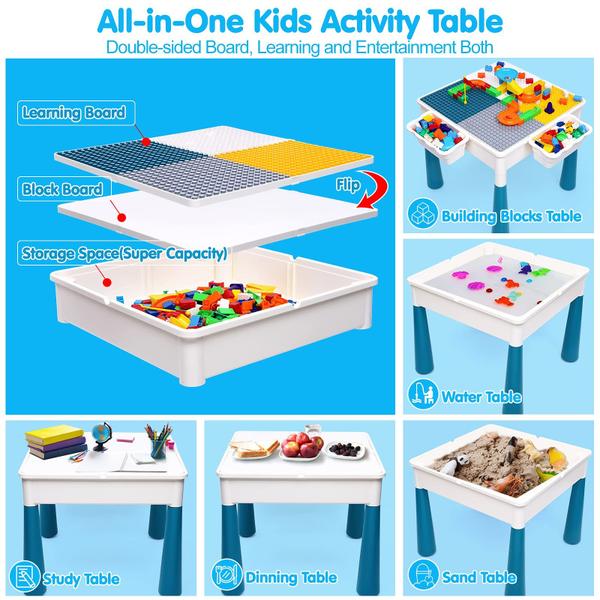 Imagem de Mesa de atividades OCATO Kids com cadeira e 152 peças Marble Run 2-10Y