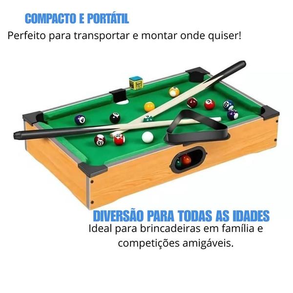 Imagem de Mesa de Bilhar Infantil Compacta - Jogue em Qualquer Lugar!