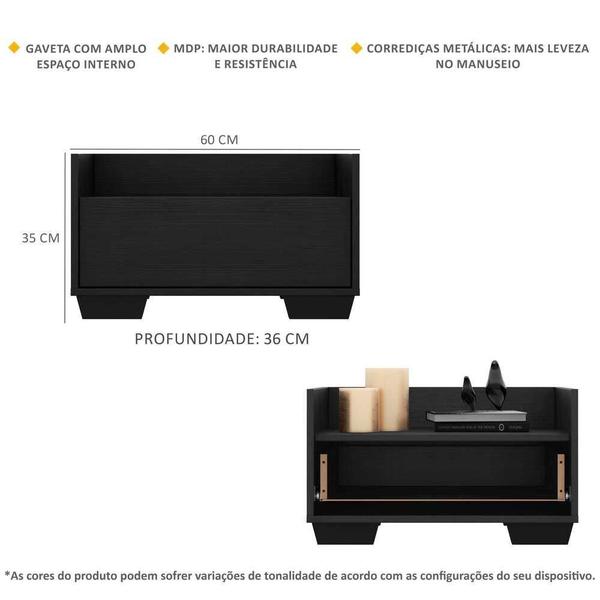 Imagem de Mesa de Cabeceira 60cm Multimóveis V3628