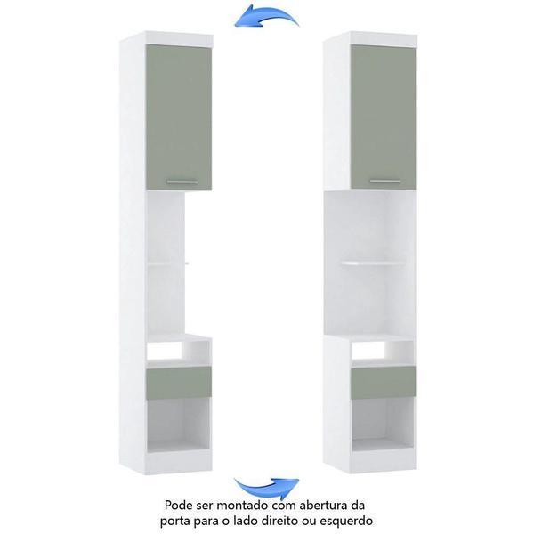 Imagem de Mesa de Cabeceira Alta 38cm 1 Porta e 1 Gaveta Alpes Luciane Móveis