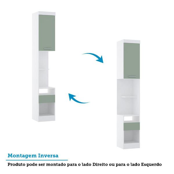 Imagem de Mesa de Cabeceira Alta 38cm 1 Porta e 1 Gaveta Alpes Luciane Móveis