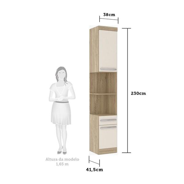 Imagem de Mesa de Cabeceira Alto Modulado 2 Portas 1 Gaveta Direito ou Esquerdo Luciane Móveis