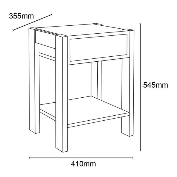 Imagem de Mesa de Cabeceira AZ 1016 Branco - Tecnomobili