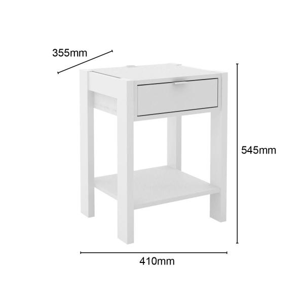 Imagem de Mesa de Cabeceira AZ 1016 Preto / Nogal - Tecnomobili