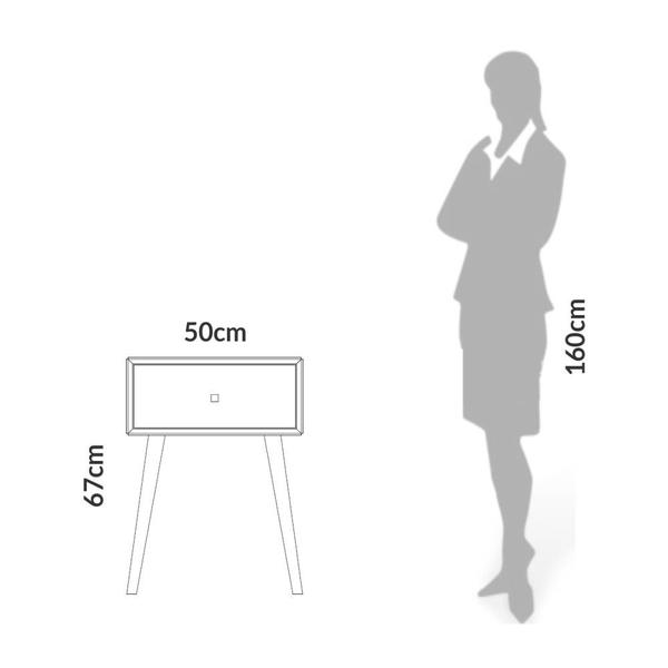 Imagem de Mesa de cabeceira com 01 gaveta 50cm TWT49 Dalla Costa