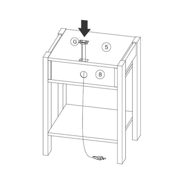 Imagem de Mesa de Cabeceira Com Tomada 1 Gaveta AZ1016 Branco Tecno Mobili